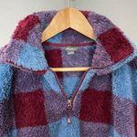 Eddie Bauer Eddie‎ Bauer Pullover Jacket Plaid Faux Fur Fleece Size Small Sweatshirt Women Photo 11