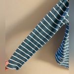 We The Free crewneck top boxy fit striped dark teal oversized Small Photo 2