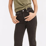 Madewell • The Curvy Perfect Vintage Jean slim tapered mom black Lunar Wash Photo 0