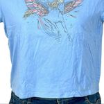 American Eagle  Light Blue Pegasus Graphic Crewneck Tee Shirt Size Medium NWOT Photo 4