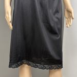 Vanity Fair Vintage Half Slip Skirt Size Small Long SML L Black Nylon 70's 80's Photo 1