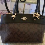 Coach NWOT Brown and Black Signature Shoulder Bag Photo 4