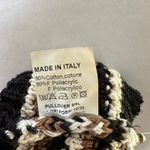 Italian Earthy Handmade Knit Halter Bralette Crop Tank Top Brown Boho Crochet Size M Photo 5