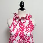 Tuckernuck Pink White Wildflower Blythe Sleeveless Floral A Line Bow Dress XXS Photo 1