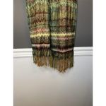 Tolani  Scarf Womens One Size Multicolor Chevron Fringe Boho Viscose Wrap Photo 2