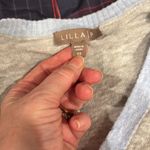 Lilla P heathered gray and blue 3/4 sleeve v Photo 5