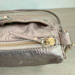 Elliott Lucca Gold Metallic Basket Weave Woven Leather Crossbody‎ Bag Purse Photo 3