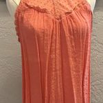 Anthropologie Mine Anthropology Tank Top M Scalloped Crochet Lace Funnel Neck Boho Chic Girly Photo 0