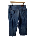 Madewell  Wide Leg Crop Jeans Womens Size 32 Blue Raw Hem Front Pocket Photo 3