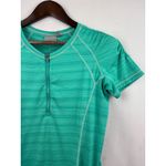 Athleta Women’s  Medium Teal Short Sleeve Athletic Shirt with Back Pocket Photo 1