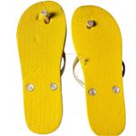 SO  Women's Yellow Polka Dot Flip Flops Sz M NWT Photo 5