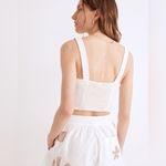 Madewell NWOT Linen-Blend Abbie Crop Top Photo 5