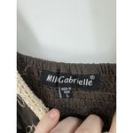 Mlle Gabrielle  Y2K Embroidered Mini Dress Women L Brown Romantic Cottagecore Photo 2
