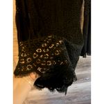 Iris  Black Dress size Small Cocktail Long bell Sleeves Short Lace Elegant Party Photo 3