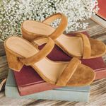 Soludos  Brown Suede Mule Sandal SIZE 9 Ines Heel Walnut Minimalist Chunky NEW Photo 4