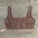 SKIMS  Faux Leather‎ Bralette - Size 2X - Cocoa - NWT Photo 2