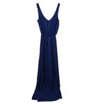 Show Me Your Mumu NWT Kendall Soft V-Back Maxi Gown Dress XS Rich Navy Blue Photo 3