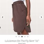 Lululemon  On The Fly Skirt *21" Sz 2 Black Satin Photo 1