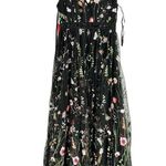 Mac Duggal 12282 Black Floral Embroidered Tulle V-Neck Gown 4 NWT Photo 8