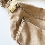 AHDORNED Crossbody Sling Bag Tan Faux Suede Belt Bag Fanny Pack NWOT Fall Photo 3