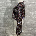 Amazon Colorful Sequin Crop Top Balloon Long Sleeve Photo 2