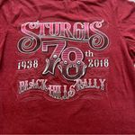 Sturgis Black Hills Rally Women’s Size L 2018 78th Anniversary Red Biker T Photo 5
