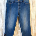 NYDJ Blue Crop Jeans Lift Tuck Technology Size 8 Photo 0
