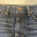 Blue Spice  High Waist Distressed Denim Shorts‎ Cuffed Raw Hem Size 7 Dark Wash Photo 1