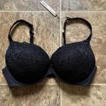 SKIMS Fits Everybody Lace Pushup Demi Bra Onyx Size 36DD Photo 8