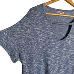 Juicy Couture Juicy‎ Couture Heathered Blue Soft Knit Short Sleeve Top Size L Casual Cut Out Photo 3