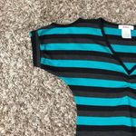Bongo teal and black striped top Photo 2