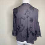 frenchi Gray Black Tie Dye Thin Cardigan Sz XS Photo 1