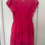 Amazon Pink Ruffled Cocktail Dress Photo 5