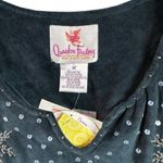 NWT Quacker Factory Navy Blue Velour Beaded Caftan – Women’s Size 1X Photo 3