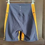 WILO the Label | Blue and Gold Workout Bike Shorts | Size Small Photo 2