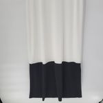 Chico's Tunic Shirt Dress Womens 2/L White Black Color Block Stretch Maxi Photo 9