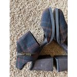 Lucky Brand  Dark Brown Multi Plaid Closed Toe Block Heel Shoes Academia Womens 6 Photo 3