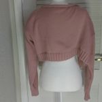 SheIn  Pink Open Front Cropped Cardigan L Casual Classic Preppy Winter Barbiecore Photo 1