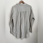 Free People  Grid Print Love Her Madly Top oversized textured boyfriend shirt XS Photo 3