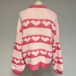 BaeVely Heart Knit Sweater Pink Size M Photo 4