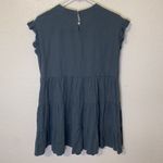 Adyson Parker  Linen Blend‎ Tiered Ruffle Pockets Mini Dress Green Size Small Photo 1