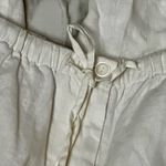 JM Collection White Linen Lined Pants Drawstring Cargo Comfy Airy Summer Resortware Vacation Photo 4