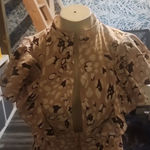 Adam Lippes  RUFFLE SHELL IN PRINTED POPLIN PINK LEOPARD SIZE 2 Photo 4