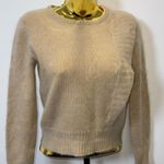 PWR Exclusively Rare Vintage Lambswool Angora blend sweater S Made in Hong Kong Tan Photo 0