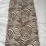 SheIn Brown Zebra Print Wide-Leg Pants Photo 0