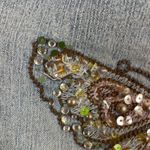 Y2K Angels Junior 9/ Women's 6 Light Wash Butterfly Embellished Capri Jeans Blue Photo 3