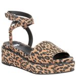 Gianni Bini GB Leopard Sweet Talk Leather Suede Platform Sandal Size 8.5 Photo 0