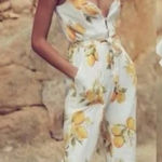 For Love & Lemons For Love & Lemons Limonada Jumpsuit White Size Medium Photo 0