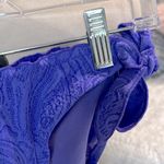 Purple Lace Ruffle Tie Side Bikini Bottoms Photo 4