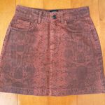 Urban Outfitters BDG Brick Snake Print Denim Mini Skirt Photo 4